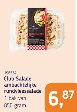 Van Hoeckel Club Salade ambachtelijke rundvleessalade aanbieding