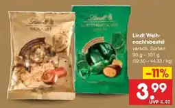 Netto Marken-Discount DE Lindt Weihnachtsbeutel aanbieding