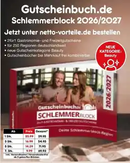 Netto Marken-Discount DE Gutscheinbuch.de Schlemmerblock 2026/2027 aanbieding