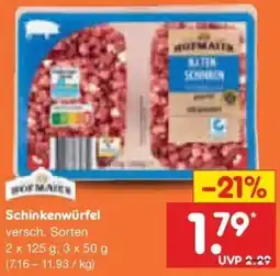 Netto Marken-Discount DE Hofmaier Schinkenwürfel aanbieding