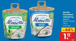 Netto Marken-Discount DE Almette Frischkäse/-zubereitung aanbieding