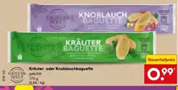 Netto Marken-Discount DE Genuss Welt Kräuter- oder Knoblauchbaguette aanbieding
