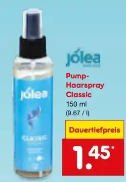 Netto Marken-Discount DE jólea Pump-Haarspray Classic aanbieding