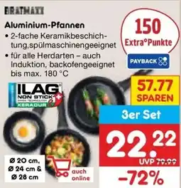 Netto Marken-Discount DE Bratmaxx aluminium pfannen aanbieding