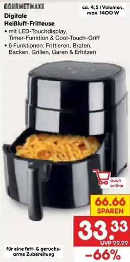 Netto Marken-Discount DE Gourmetmaxx digitale heißluft fritteuse aanbieding