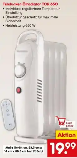 Netto Marken-Discount DE Telefunken Ölradiator TOR 650 aanbieding