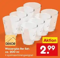 Netto Marken-Discount DE DEKOR Wasserglas 8er Set aanbieding