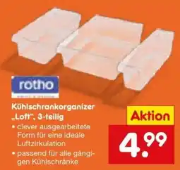 Netto Marken-Discount DE rotho kühlschrankorganizer „loft“, 3-teilig aanbieding