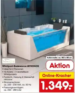 Netto Marken-Discount DE TronTechnik Whirlpool-Badewanne MYKONOS aanbieding