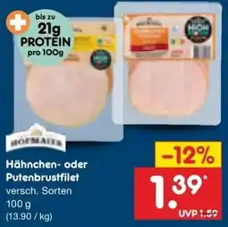 Netto Marken-Discount DE Hofmaier Hähnchen- oder Putenbrustfilet aanbieding