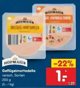 Netto Marken-Discount DE Hofmaier Geflügelmortadella aanbieding