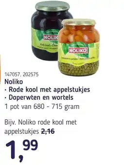 Van Hoeckel Noliko Doperwten en wortels aanbieding