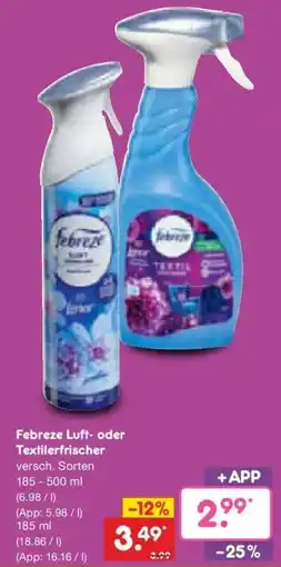 Netto Marken-Discount DE Febreze Luft- oder Textilerfrischer aanbieding