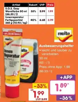 Netto Marken-Discount DE molto Innenreparatur aanbieding