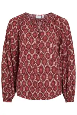 Wehkamp VILA top met print - roodbruin aanbieding