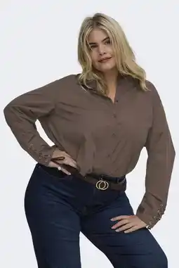 Wehkamp ONLY CARMAKOMA top Plus Size - bruin aanbieding
