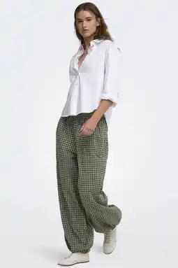 Wehkamp ONLY ballon geruite broek - groen aanbieding