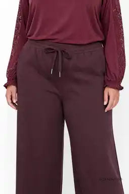 Wehkamp Wasabiconcept high waist loose fit broek Plus Size - bruin aanbieding