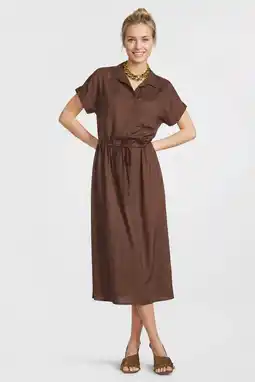 Wehkamp Anytime midi jurk bruin aanbieding