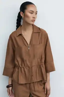 Wehkamp VILA viscose loose fit blouse - camel aanbieding