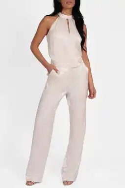 Wehkamp NIKKIE viscose jacquard jumpsuit - ecru aanbieding