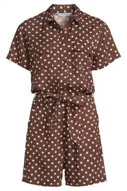 Wehkamp Anytime playsuit met stippen bruin/beige aanbieding