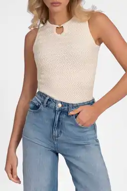 Wehkamp NIKKIE top met cut-out - crème aanbieding