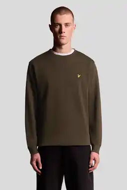 Wehkamp Lyle & Scott regular fit trui - olijfgroen aanbieding