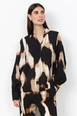 Wehkamp Soyaconcept viscose blouse met print - zwart aanbieding