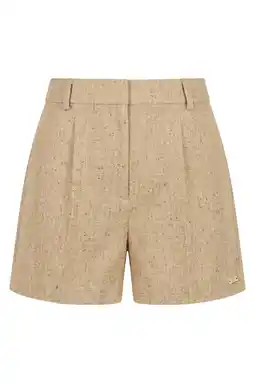 Wehkamp NIKKIE regular fit bermuda short met glitters - beige aanbieding
