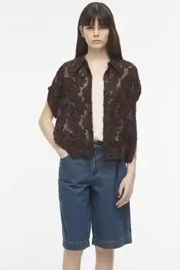 Wehkamp ROUGE EDIT gebloemde blouse - bruin aanbieding
