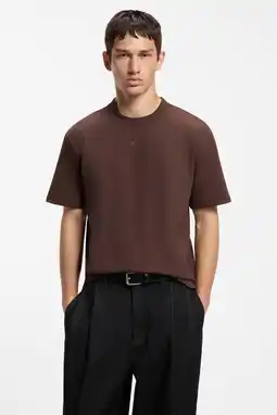 Wehkamp HUGO regular fit T-shirt - rust/copper aanbieding
