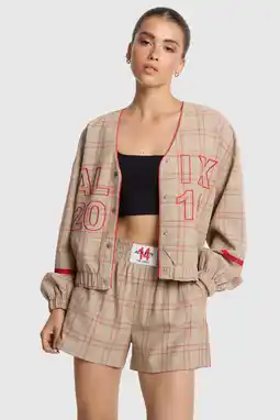 Wehkamp Alix the Label relaxed fit casual geruite short - zand aanbieding