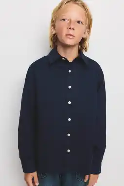 Wehkamp Mango Kids overhemd - marineblauw aanbieding