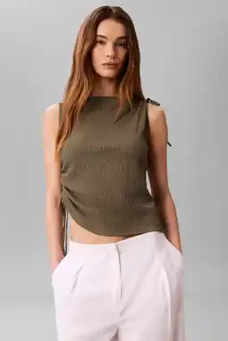 Wehkamp CALVIN KLEIN JEANS top - olijfgroen aanbieding