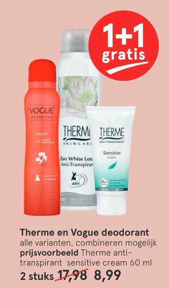 Etos Therme en Vogue deodorant aanbieding