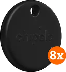 Coolblue Chipolo POP 8-Pack Zwart aanbieding