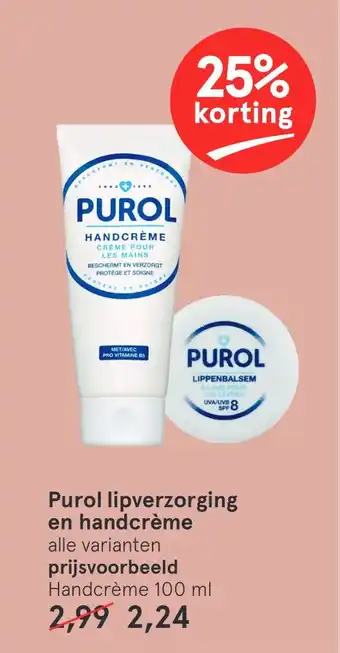 Etos Purol lipverzorging en handcrème aanbieding