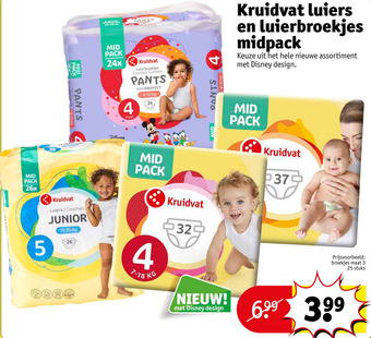 Kruidvat Kruidvat luiers en luierbroekjes midpack aanbieding