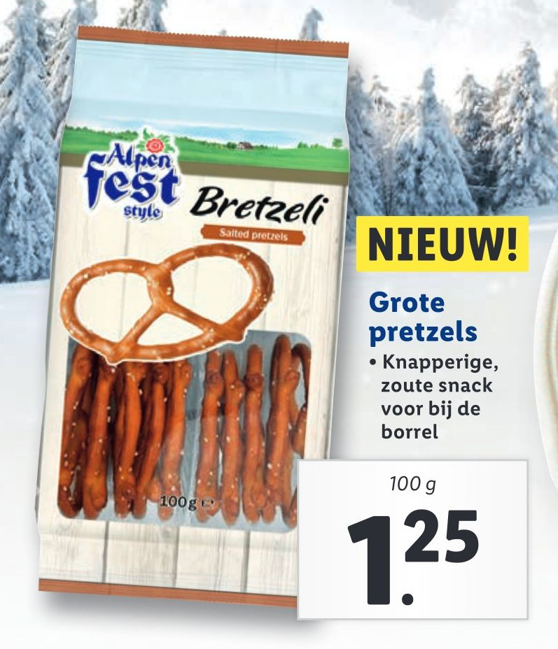 Grote pretzels aanbieding bij Lidl