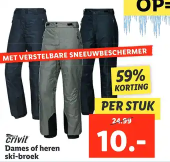 Lidl crivit Dames of heren ski-broek aanbieding