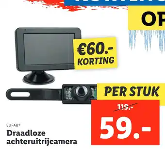 Lidl Eufab Draadloze Achteruitrijcamera aanbieding