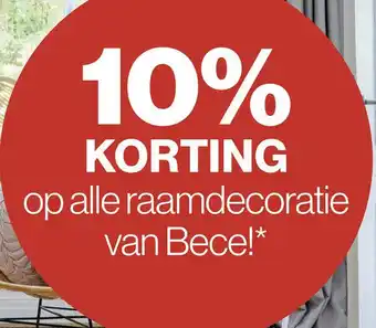 Roobol 10% KORTING op alle raamdecoratie van Bece aanbieding