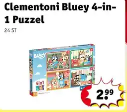 Kruidvat Clementoni Bluey 4-in-1 Puzzel aanbieding