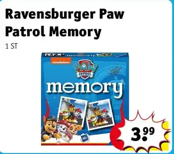 Kruidvat Ravensburger Paw Patrol Memory aanbieding
