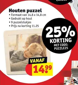 Kruidvat Houten puzzel aanbieding