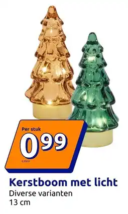 Action Kerstboom met licht aanbieding