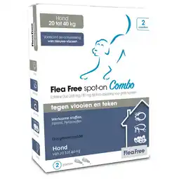 Pets Place Flea Free Spot-On Combo Hond - Vlo - 20-40kg 2 pip aanbieding