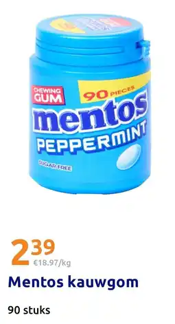 Action Mentos kauwgom aanbieding