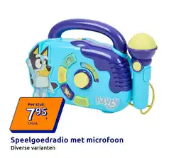 Action Speelgoedradio met microfoon aanbieding